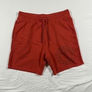 Gymshark Legacy Sweat Shorts Men's Size Medium Red Drawstring Shark Logo
